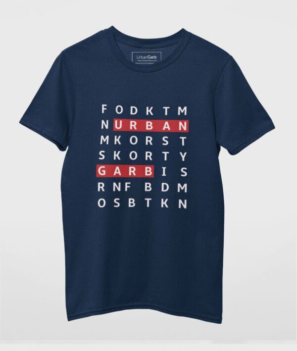 Puzzled Men Graphic T-Shirt – Navy