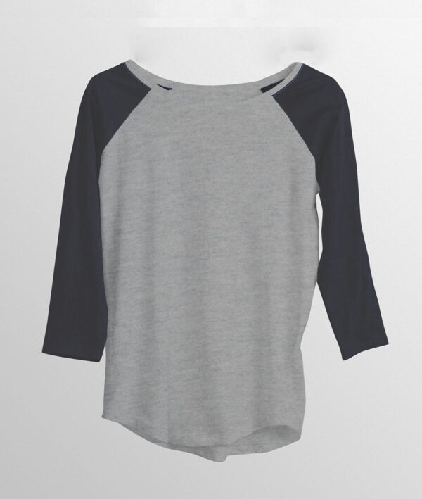 Women 3/4 sleeve raglan T-shirt | Navy-grey