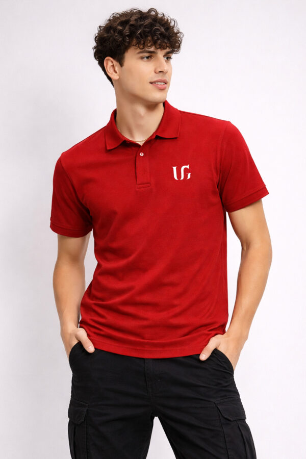 UrbanGarb Embroidered Chest Logo Classic Polo T-shirt