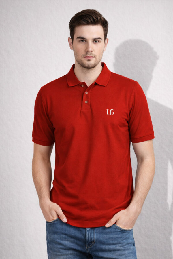 UrbanGarb Embroidered Chest Logo Classic Polo T-shirt