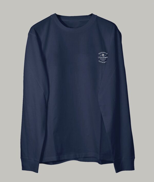 Men Long Sleeve T- Shirt | Navy