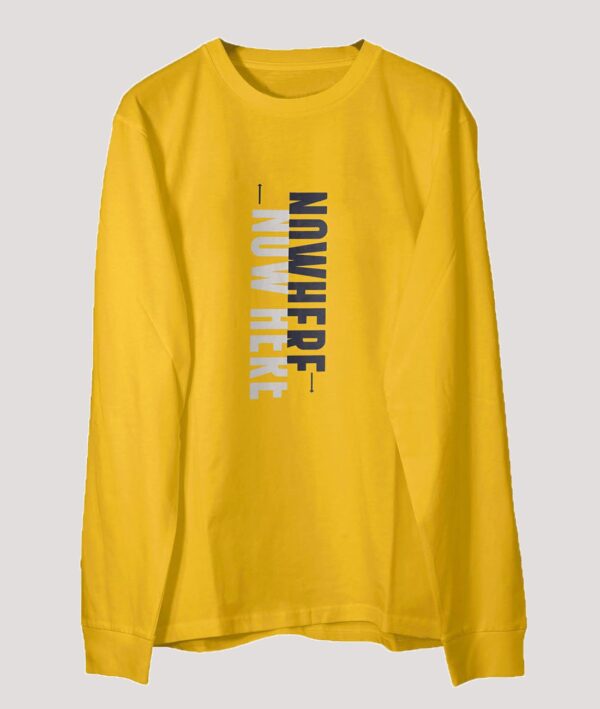 Men Long Sleeve Graphic T-Shirt | Gold