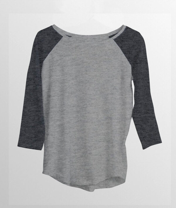 Women 3/4 sleeve raglan T-shirt | Charcoal-Grey